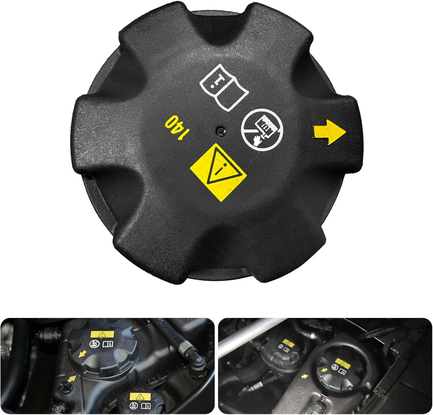 Coolant Reservoir Cap Radiator Expansion Water Tank Cap Replacement for BMW 128i 320i 328i 330i 335i 530i 540i 640i 740i 840i X1 X3 X4 X5 X6 X7 Z4 E82 E84 E90 E92 F01, Replace 17117639020