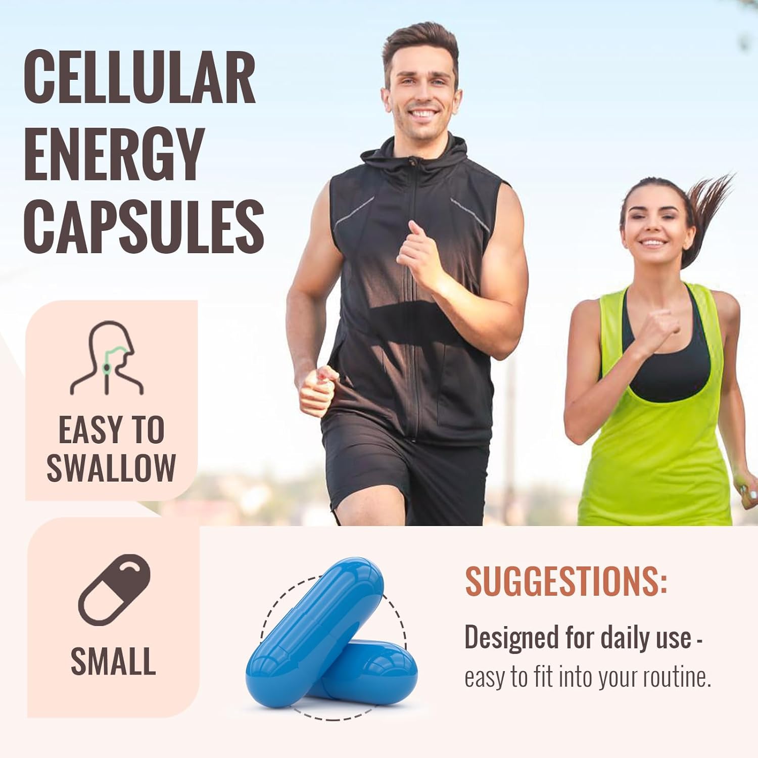 Resciency 2326 MG Mitochondrial Supplements with ATP, Vitamins, CoQ10 & PQQ, More Effective Than Creatine HMB & Nitric Oxide, Energy, Endurance, Strength, Recovery & Muscle, Organic, 240 Capsules - Image 7