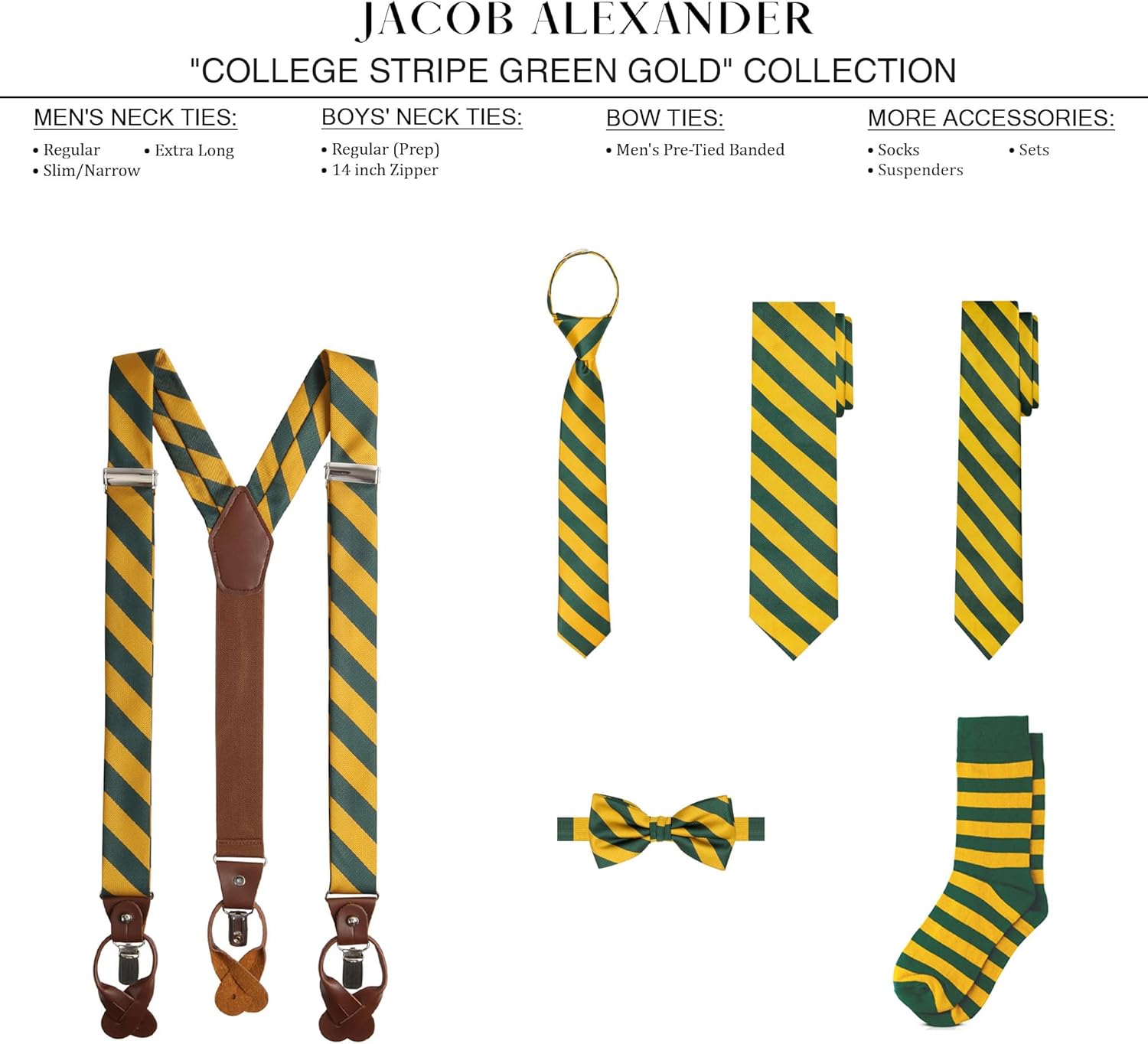 Jacob Alexander Stripe Woven Men's Slim 2.75" College Striped Tie - Image 4