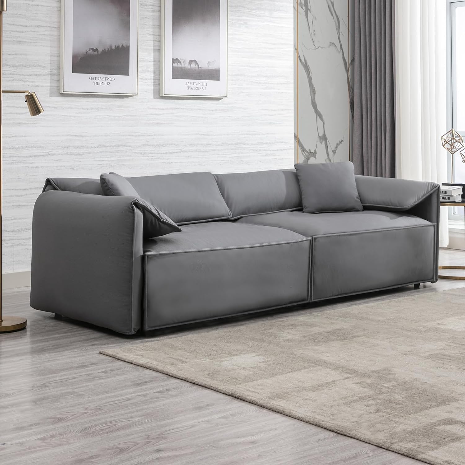 BALUS Living Room Sofa Couch, 97" Oversized 4 Seater Couch