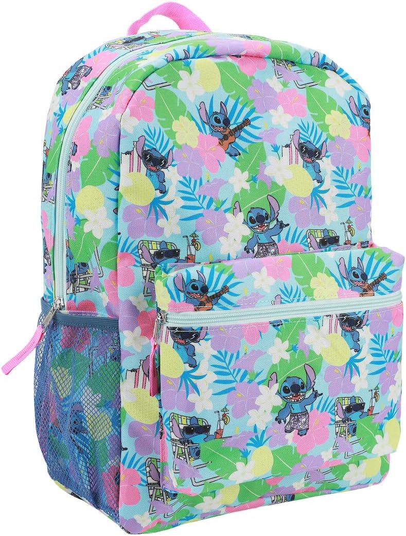 Disney Stitch All-Over Character Print 16" Backpack - Image 3