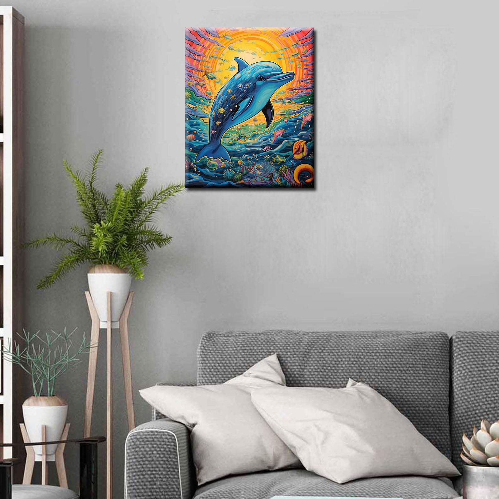 Zariocy Digitales Malen Kit – Ozean Motiv, 40x50 Cm, Mit Pinsel & Acrylfarbe, Für Anfänger & Erwachsene