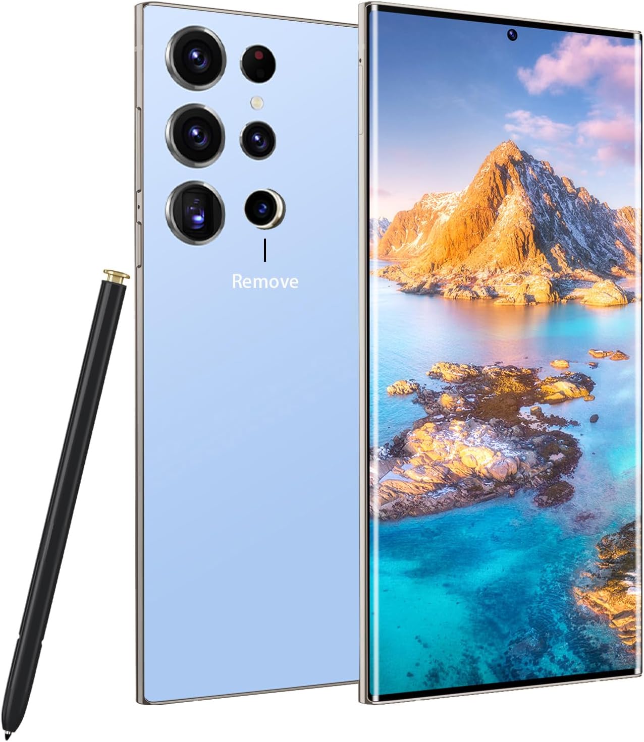 Unlocked Phone C24 Ultra 256GB+8GB Smartphone with Tool Pen, Android 14.0 Phone,6800mAh Battery 5G Dual SIM Dual Standby (Blue)