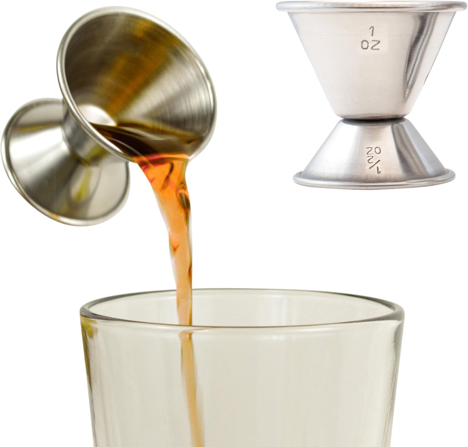 0.5 & 1 Oz Stainless Steel Bartending Liquor Mixed Drinks