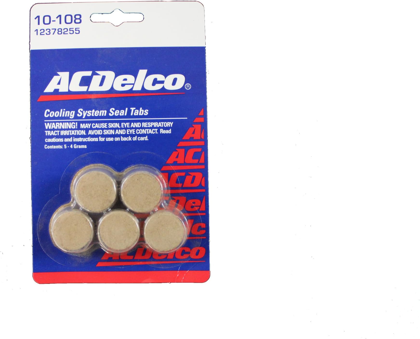 Genuine GM Fluid 12378255 Cooling System Seal Tablet - 4 Grams, (Pack of 5)