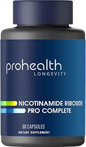 ProHealth Nicotinamide Riboside Pro Complete | 60 Capsules | Comprehensive NAD+ Support | 500mg Nicotinamide Riboside + 500mg Trans-Resveratrol + 100mg TMG Per Serving | USA Manufactured, Lab-Tested
