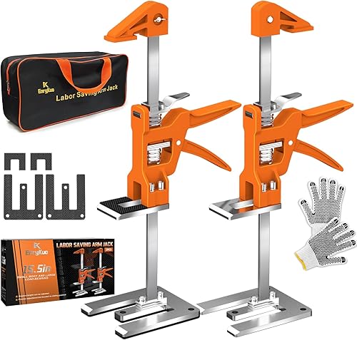 Actualización Paquete de 2 gatos de brazo de ahorro de mano de trabajo, elevadores de muebles de acero inoxidable de 15.5 pulgadas con bolso,