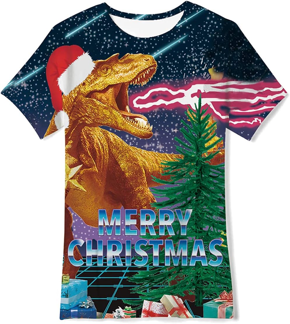 UNICOMIDEA Kids Boys Girls T-Shirts Crewneck Tees Graphic Short Shirts for 6-16 Years Old