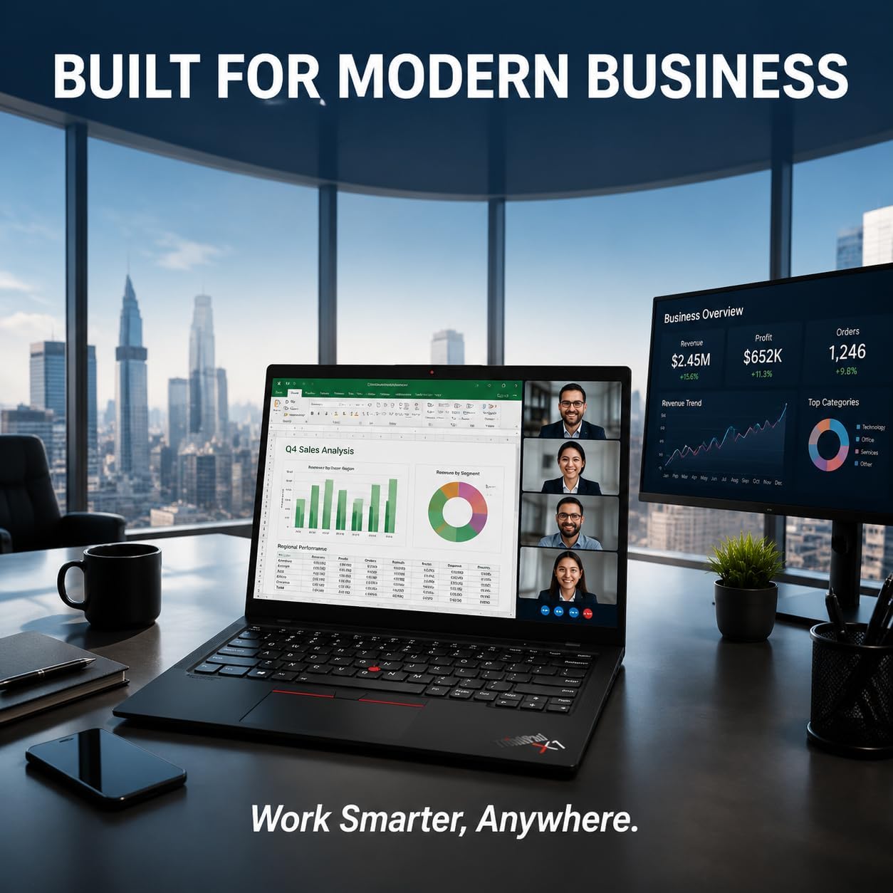 Lenovo Chromebook 14" Touchscreen Slim 3 Laptop for Business and Students – MediaTek Kompanio 520 4GB RAM, 64GB eMMC+256GB Card, WiFi 6, Chrome OS, Abyss Blue image 7