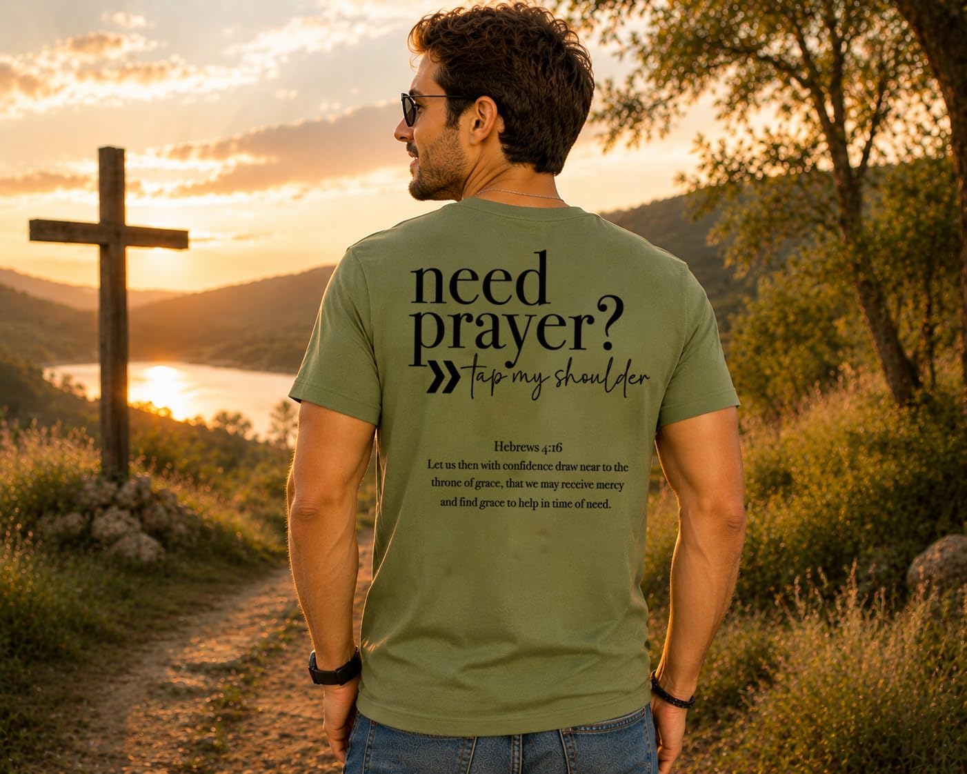 Need Prayer Tap My Shoulder Shirt for Men Christian Need Prayer T Shirt for Women