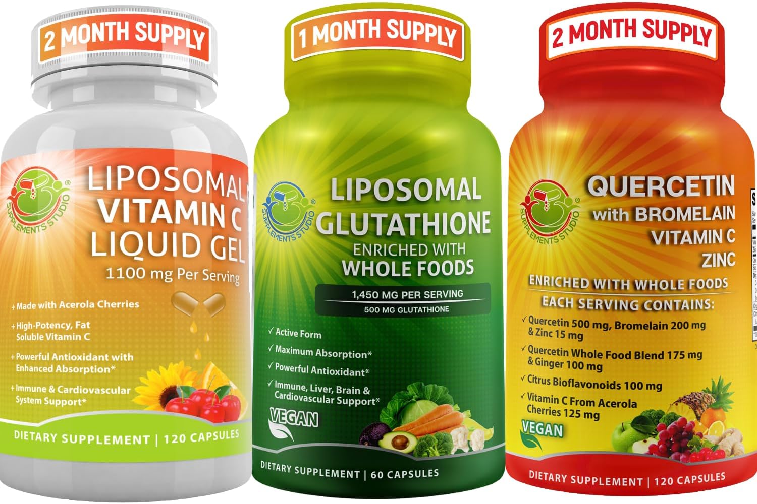 SUPPLEMENTS STUDIO Liposomal Glutathione 500mg Supplement
