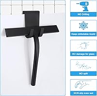 Vista 8 de Escobilla de ducha de silicona multiusos para puerta de cristal de ducha con gancho, accesorios de baño para espejo de ventana, azulejos, paredes