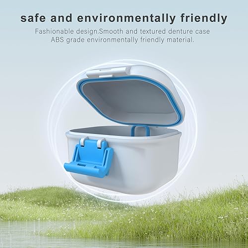 Miniatura 7 de BVN Estuche de prótesis a prueba de fugas, copa de dentadura para remojar dentaduras, estuche de limpieza de retenedores Bule y caja de dentadura