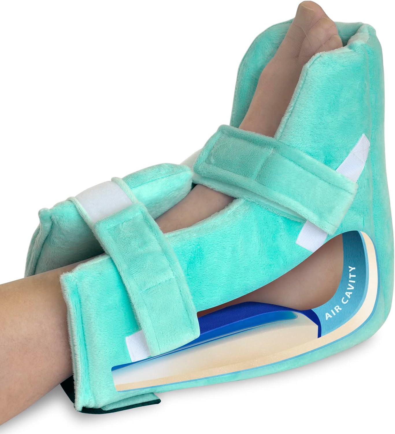 NYOrtho Heel Protectors For Pressure Sores - Soft Fabric Heel Protector - Heel Offloading Boot With Cooling Gel Pack - Ankle Pillow For Ulcers - Made in USA