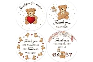 80 Pcs Baby Shower Thank You Stickers