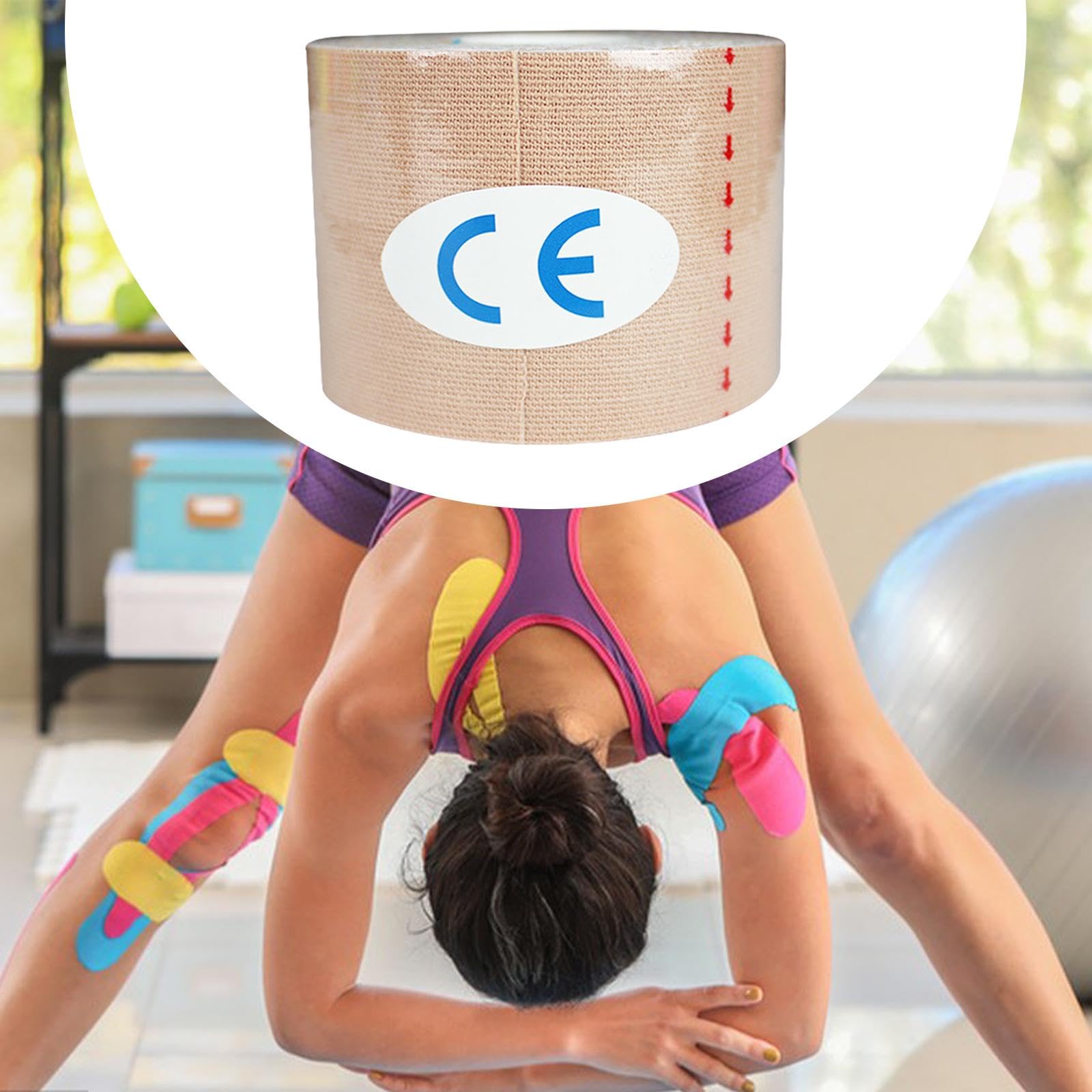 2 Piezas Cinta Deportiva Soporte Muscular Venda Elástica Autoadhesiva Enrollable Respirable Impermeable Sin Residuos Adecuada para Entrenamiento de Gi, 4 piezas