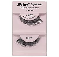 Vista 27 de Mia Secret Demi Wispies - Pestañas postizas de estilo natural, pestañas de tira fina, banda transparente invisible, pestañas de cabello humano