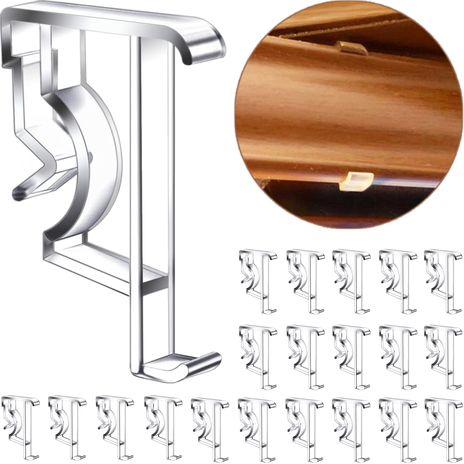 2 Inch Clear Valance Clips for Wood or Faux Wood Horizontal Blinds Valance (20 Pieces)