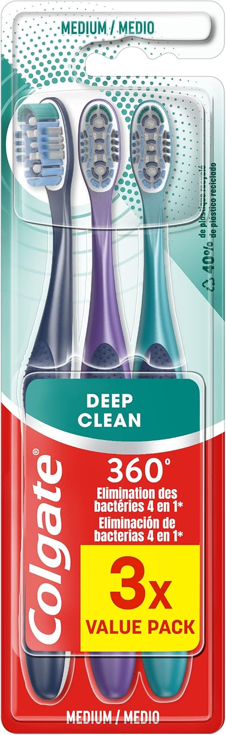 Colgate 360 Deep Clean, escova manual média