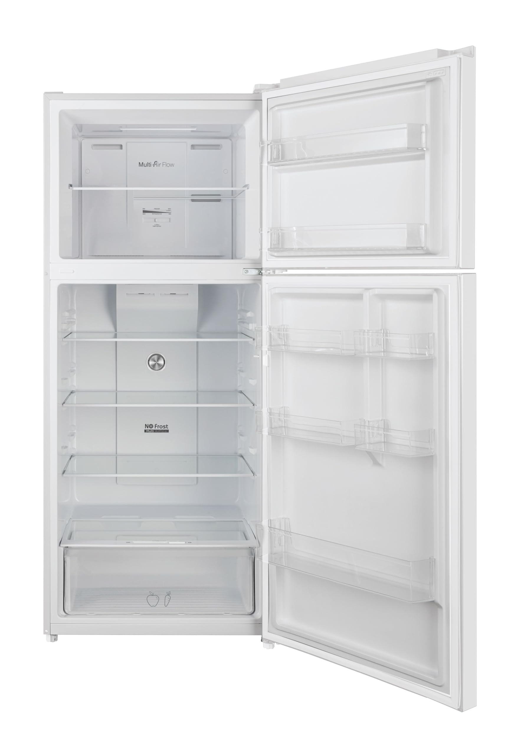 CANDY Frigorifero Doppia Porta con Display, 410 Litri, No Frost, Classe E, Congelatore Superiore da 100 L, Porta Reversibile, Luce LED, 168 x 70,5 x 70,5 cm (A x L x P), Bianco, CDG5T717EW