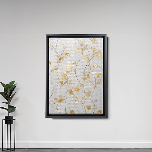 Miniatura 5 de Original Ginkgo biloba Print On Canvas, Modern Textured Gold Wall Art, Abstract Gold Leaves Print, Living room Wall Decor, Canvas Wall Art, Print