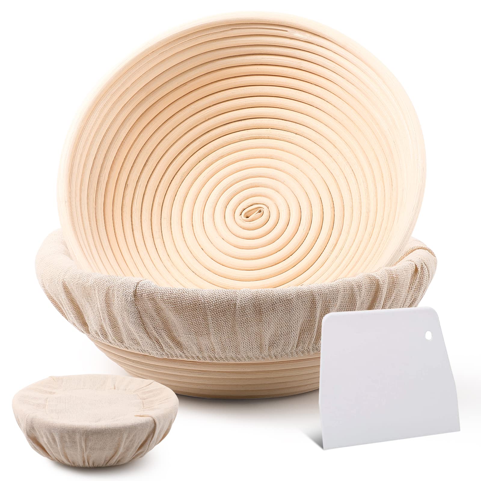 Buy 10 inch Bread Proofing Basket, Purbambo 2 Pack Round Sourdough