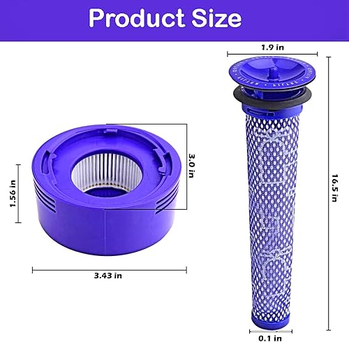 Miniatura 6 de SCREENTRONICS Filtros HEPA para motor pre y poste, repuesto compatible con Dyson V7 V8 SV10 SV11 Absolute Animal Motorhead Aspirador Parte #