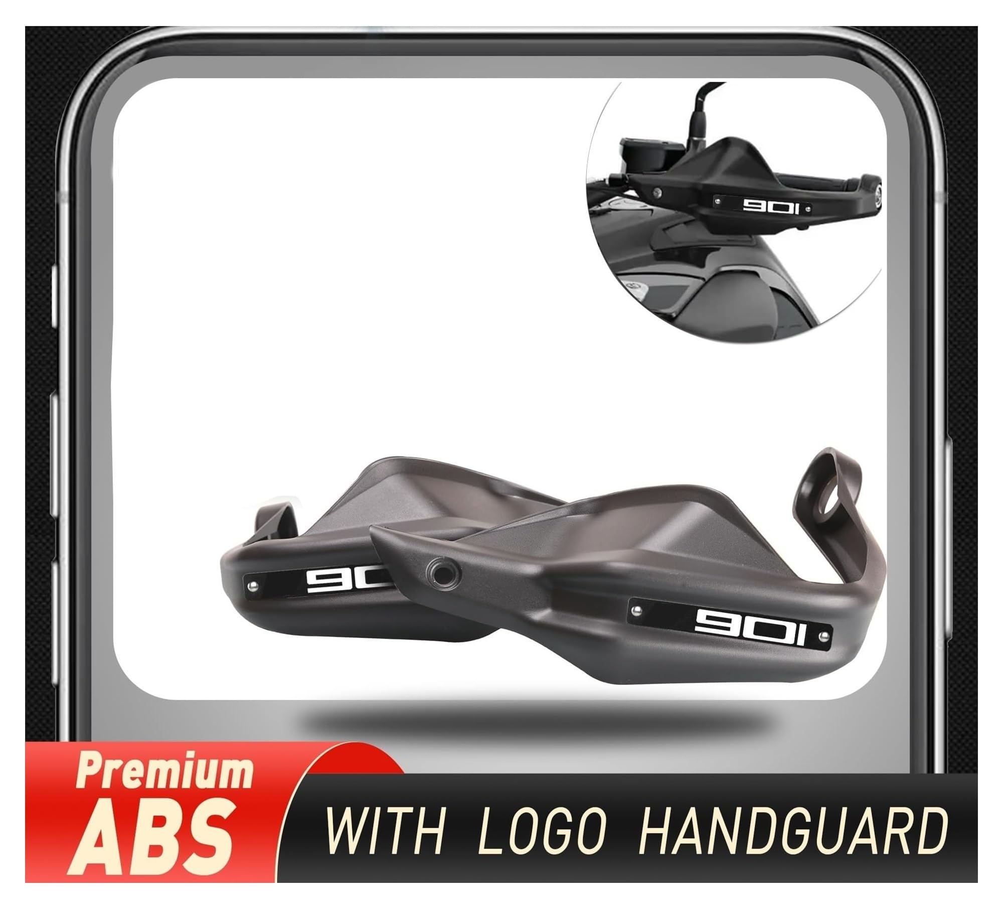 Motorrad Handschutz Für H&usqvarna Für NORDEN 901 2022-2023 Gewidmet Hand Schutz Motorrad Handprotektoren Lenker Wachen Windschutzscheibe(Schwarz)
