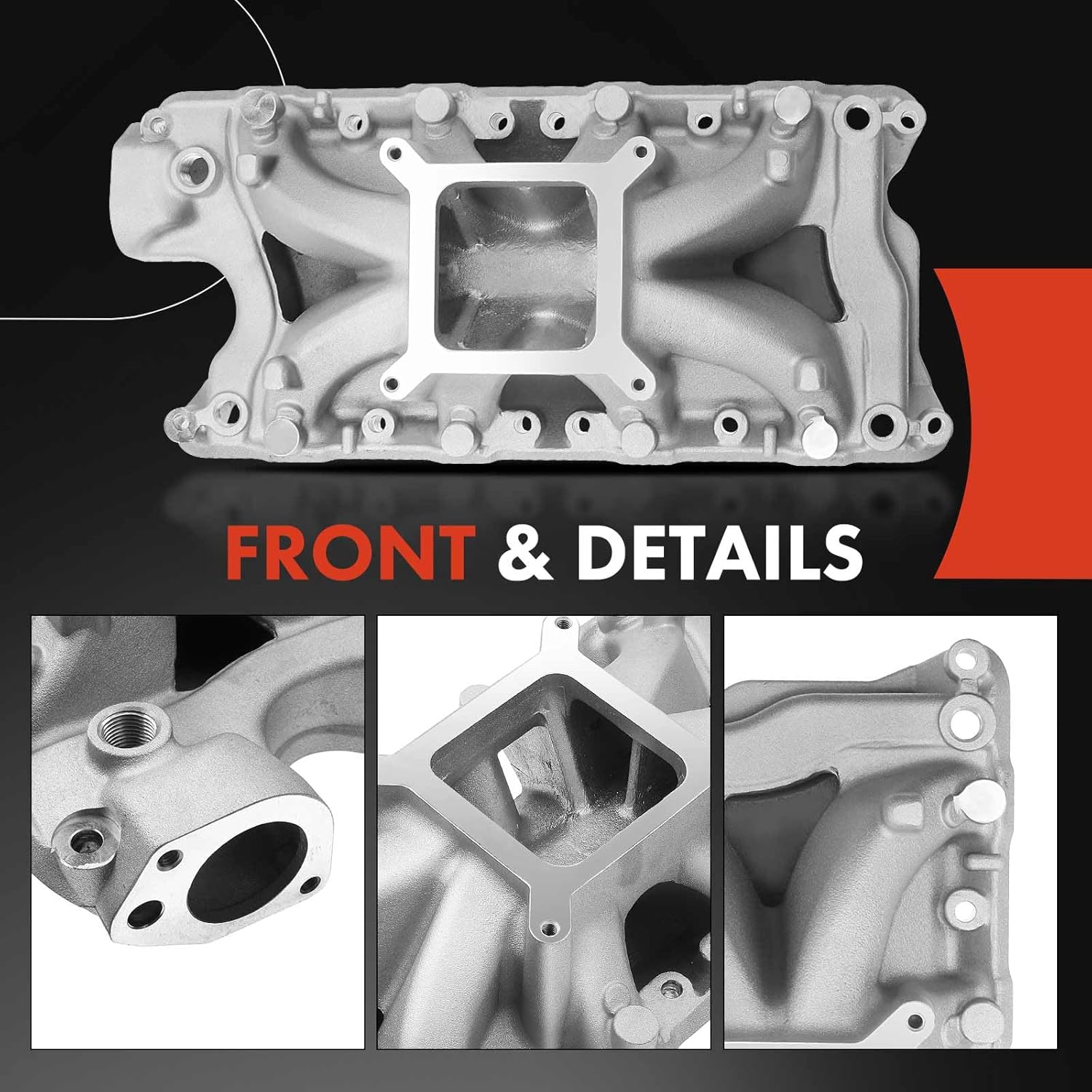 A-Premium Engine Aluminum High Rise Single Plane Intake Manifold Compatible with Ford 302 5.0L Small Block - 3500-8000 RPM Range - 4-Barrel Square Bore