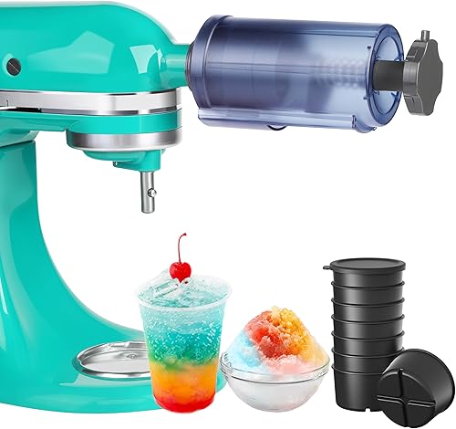 Jooke Accesorio de hielo para batidora de pie Kitchenaid, máquina de afeitar de hielo trituradoras de hielo para uso doméstico, máquina de cono de