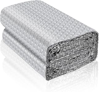 Reflective Foil Insulation, Double Reflective Bubble Insulation Sheet, Aluminum Foil Bubble Shield, Radiant Barrier Roll for RV Windows Weatherproofing (23.6''x 10Ft)