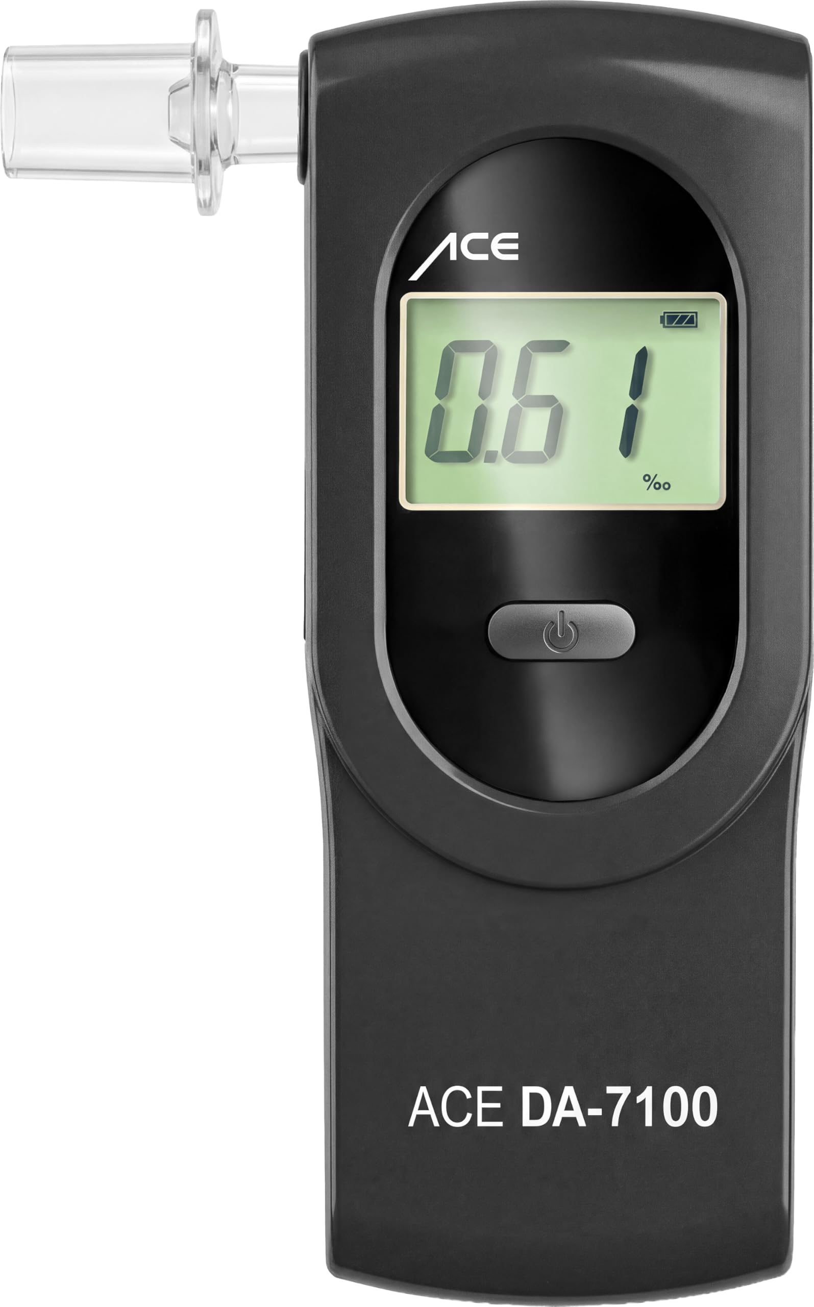 ACE DA-7100 Alkoholtester - kompaktes Alkohol-Messgerät mit elektrochemischem Sensor - Promilletester polizeigenau kalibriert