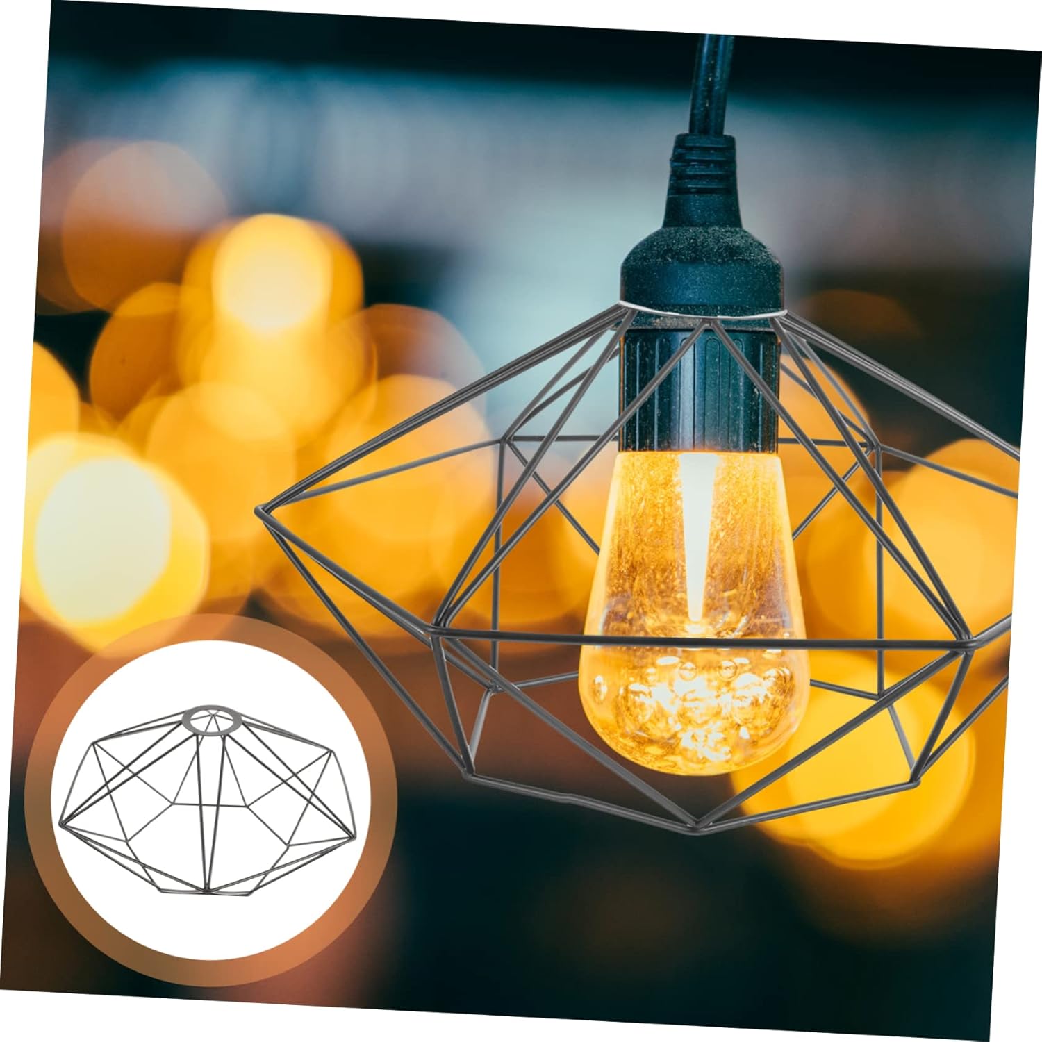 Mipcase Metal Pendant Light Shade Replacement Hollow Out Lampshade for Bulb Modern Artistic Design for Dining Room and Hallway Sturdy Metal Construction