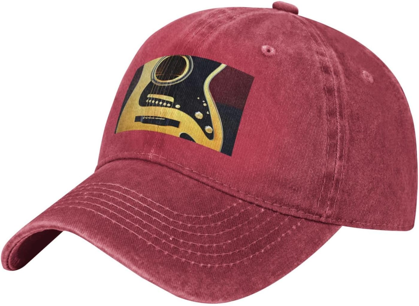 Note Guitar Print Cowboy Hat Personalized Baseball Cap Fashion Hat Cap Funny Gifts for Women Men