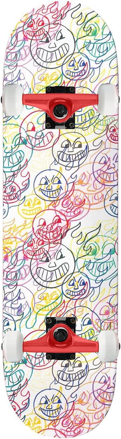 Baker Skateboard Assembly Peterson Menace 8.125" x 32" White Complete