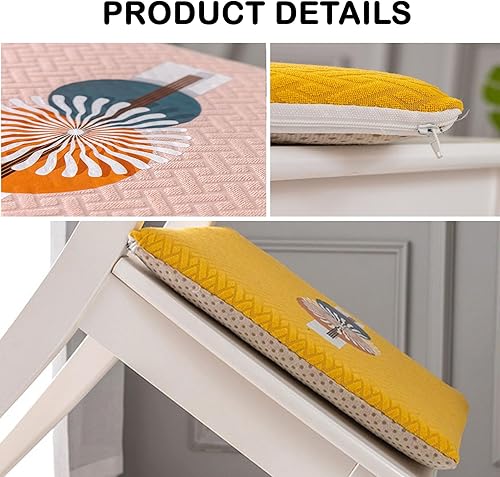 Miniatura 2 de Cojines para sillas de comedor, paquete de 4, cojines para sillas de cocina, cojines en forma de U, cojines para sillas de comedor (17 pulgadas,