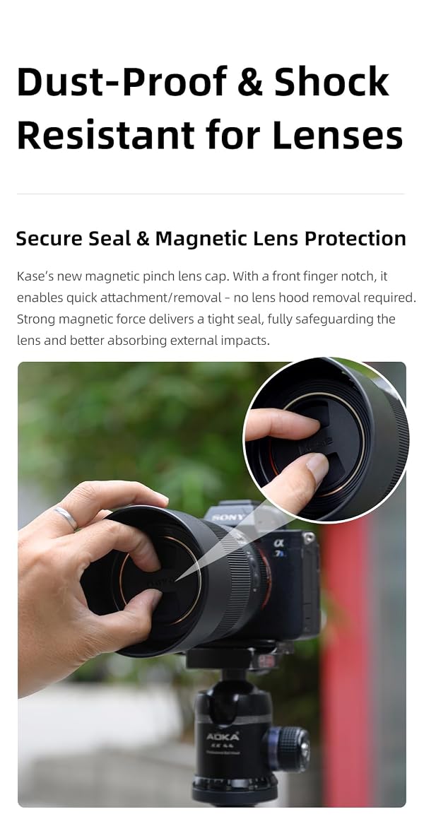 Kase Magnetic Pinch Lens Cap Plus Universal fits Wolverine, Revolution & Skyeye (82mm) by Kase - Image 5