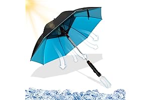 Misting Umbrella with Fan 2024, Rain & Sunscreen 3-in-1 Umbrella with Fan