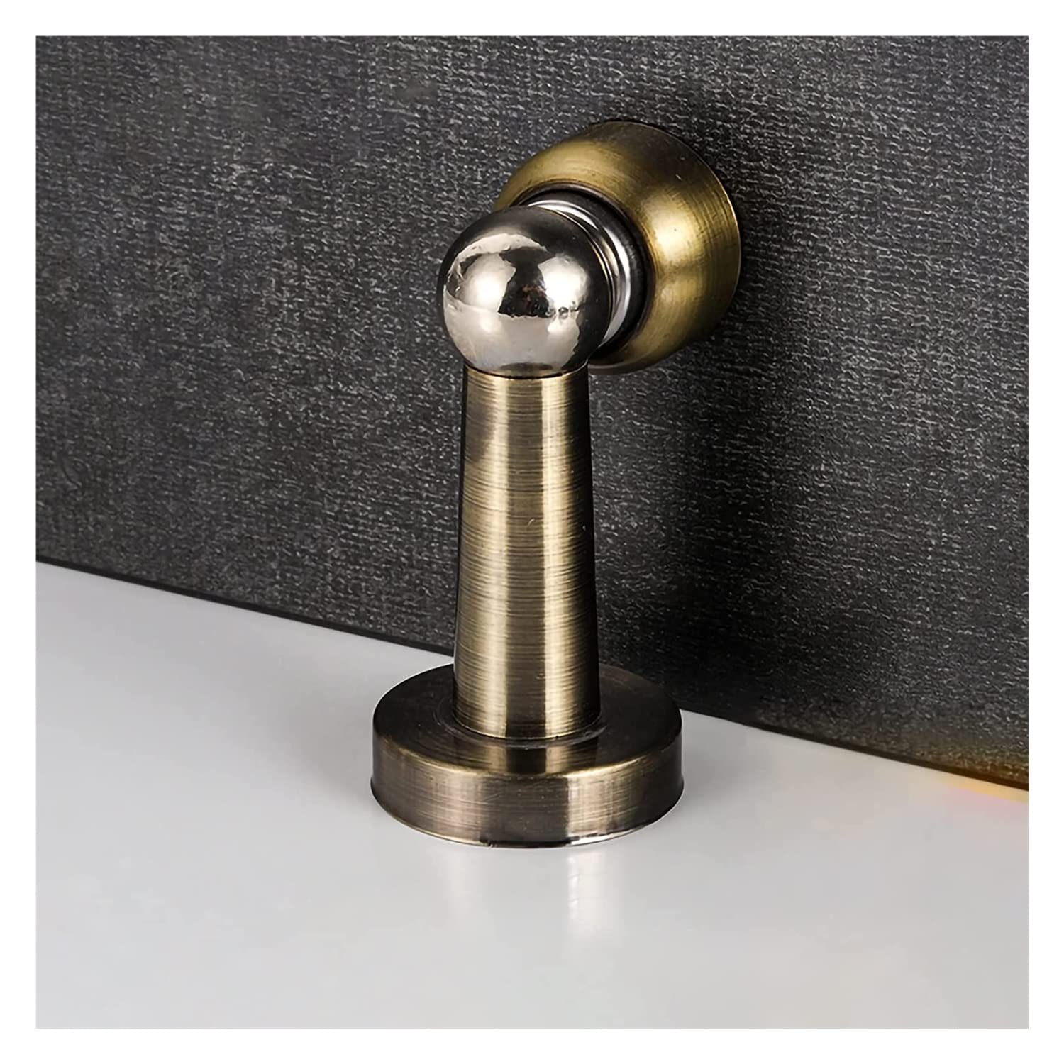 Nvsfzgiyg Nero Door Stopper Wall-Mounted,Floor-Standing,Magnetic Stop,Brushed Stainless Steel,Invisibly(Nero)