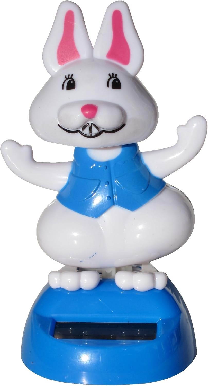 Solar Dancing BUNNY (Blue) in Bubble Package Home