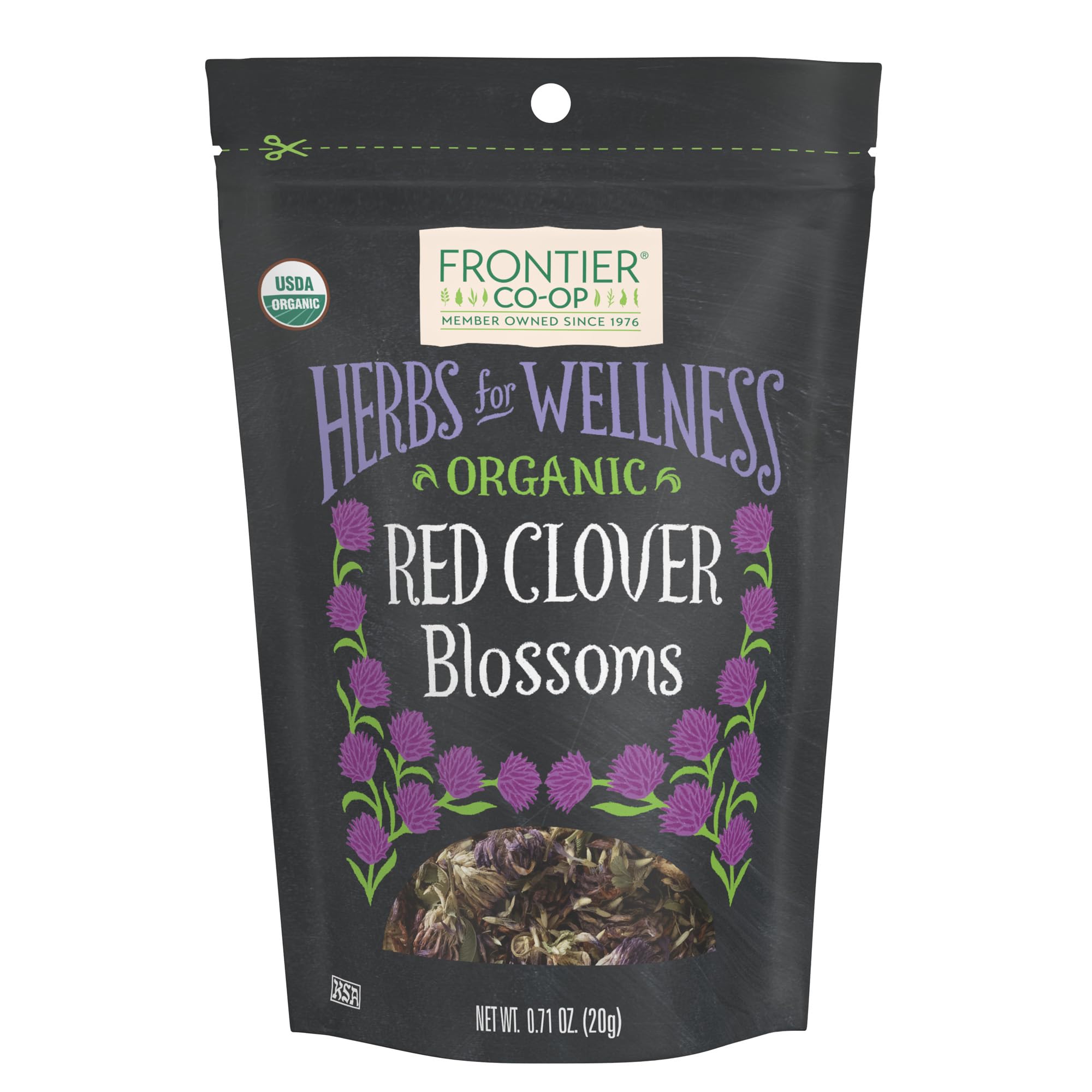Frontier Co-op, Organic Red Clover Flower, 20g (0.71oz)