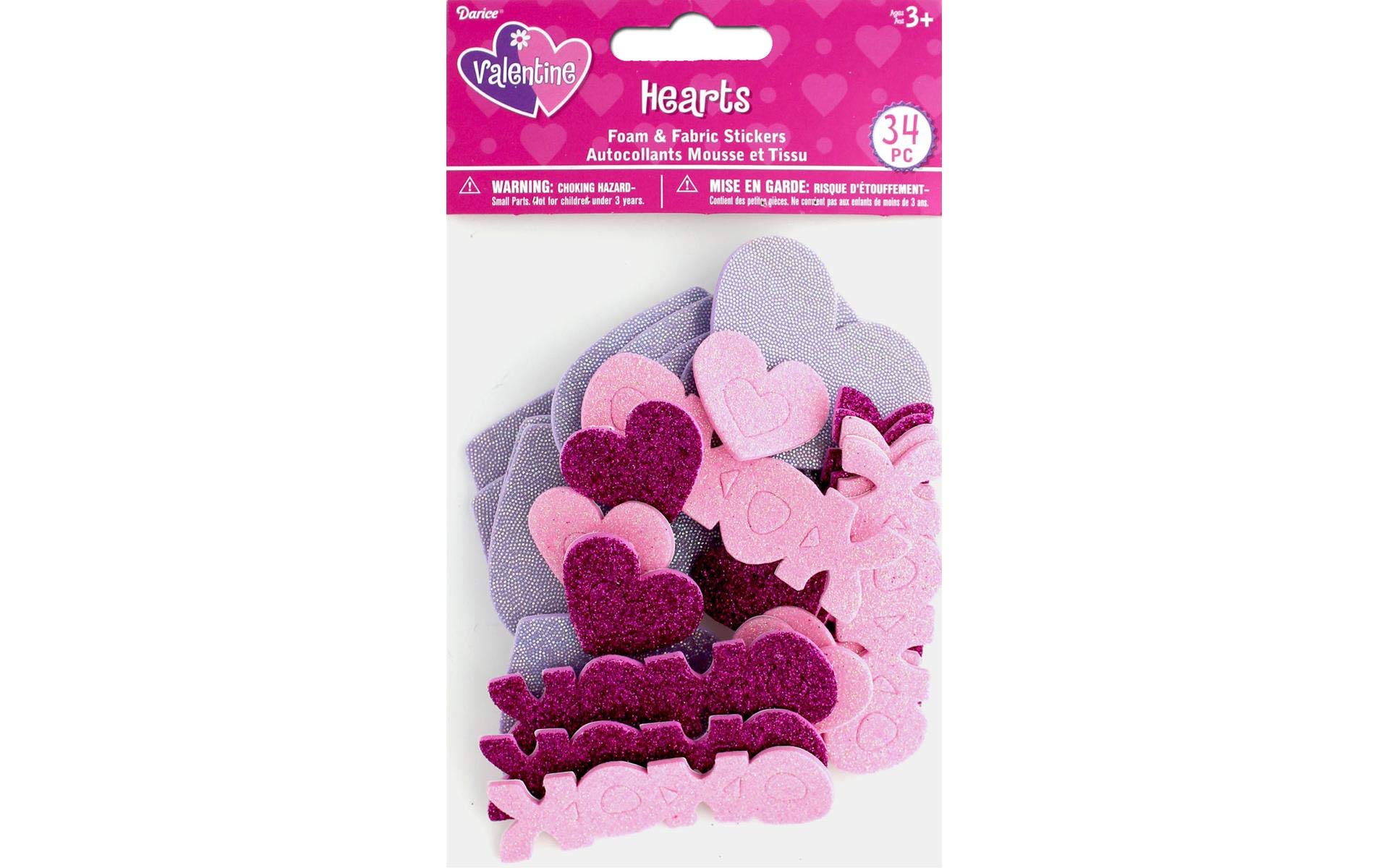 Sticker Valentine Foam N Fabric Heart : l'accessoire idéal pour personnaliser vos cadeaux faits main