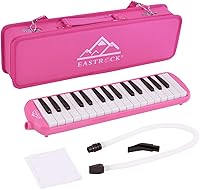 Vista 9 de EASTROCK Instrumento de melódica de 32 teclas de piano de aire, teclado soprano melódica con 2 boquillas, juegos de tubos, bolsa de transporte