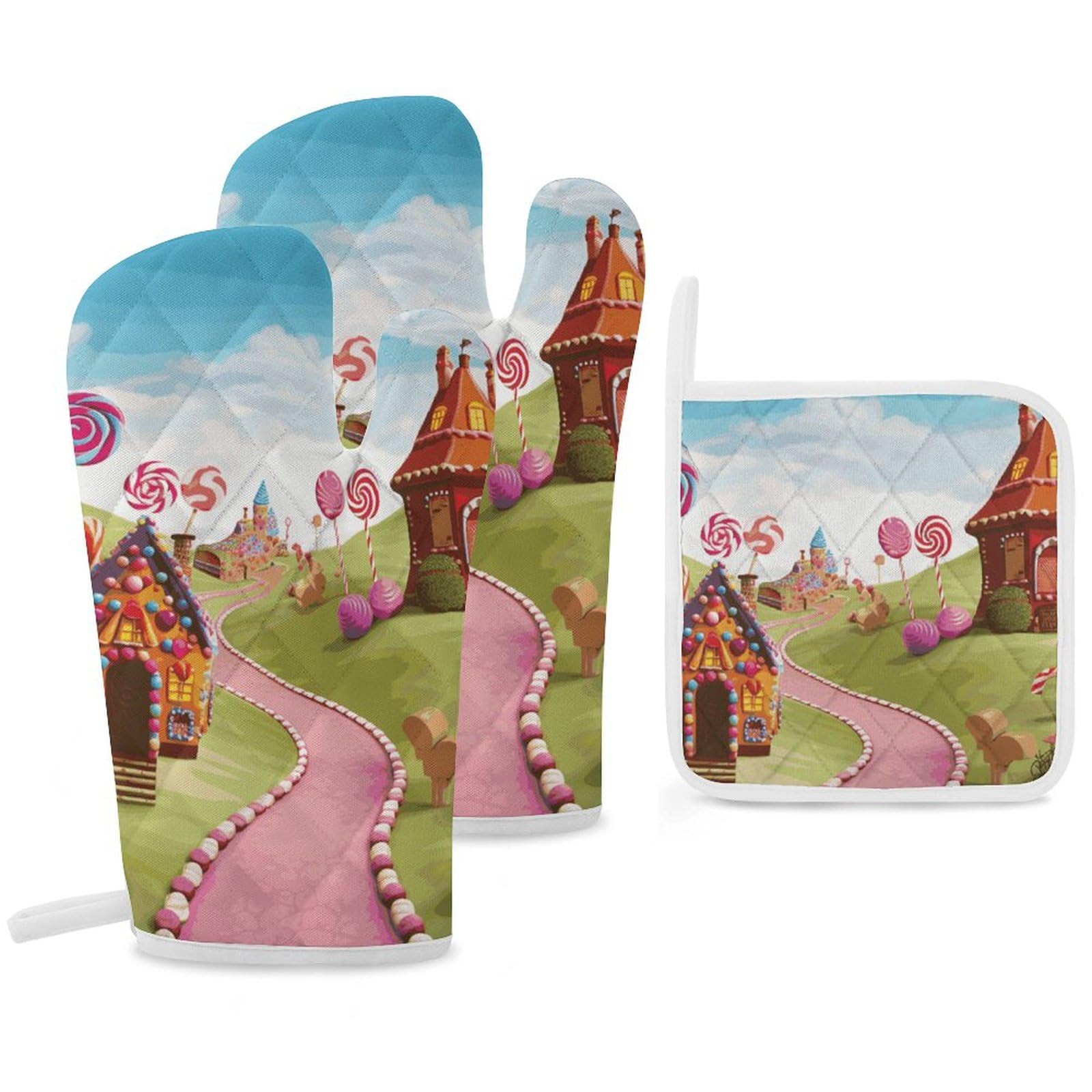 Gants de cuisine et maniques résistants à la chaleur Candy Land 76682316