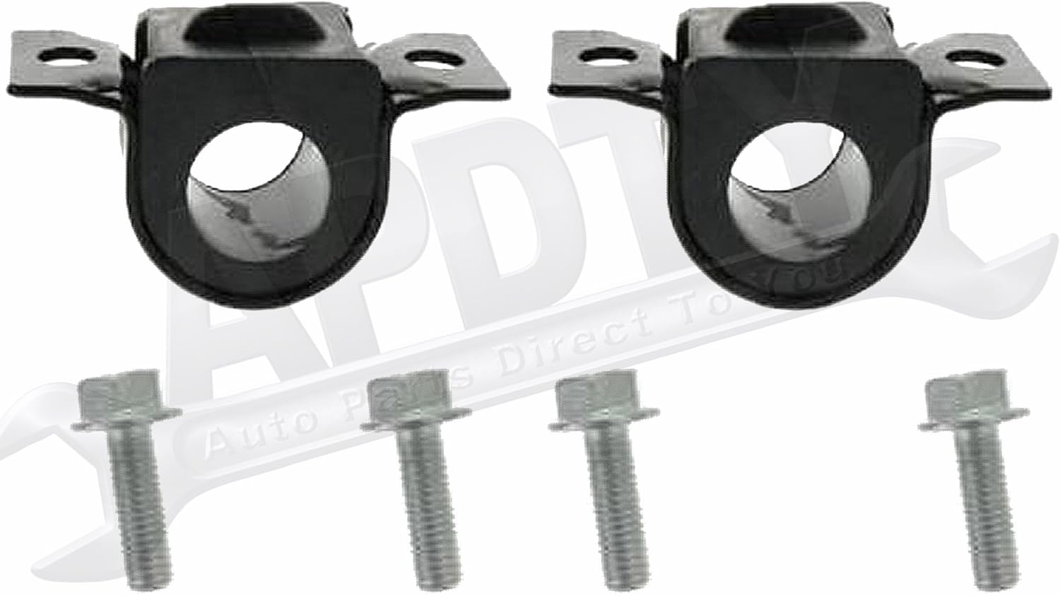APDTY 039423 Sway Bar Mount Bushing Bracket & Bolt Kit (For 33mm Sway Bars Only; Replaces 10284149, 10445399, 11518624)