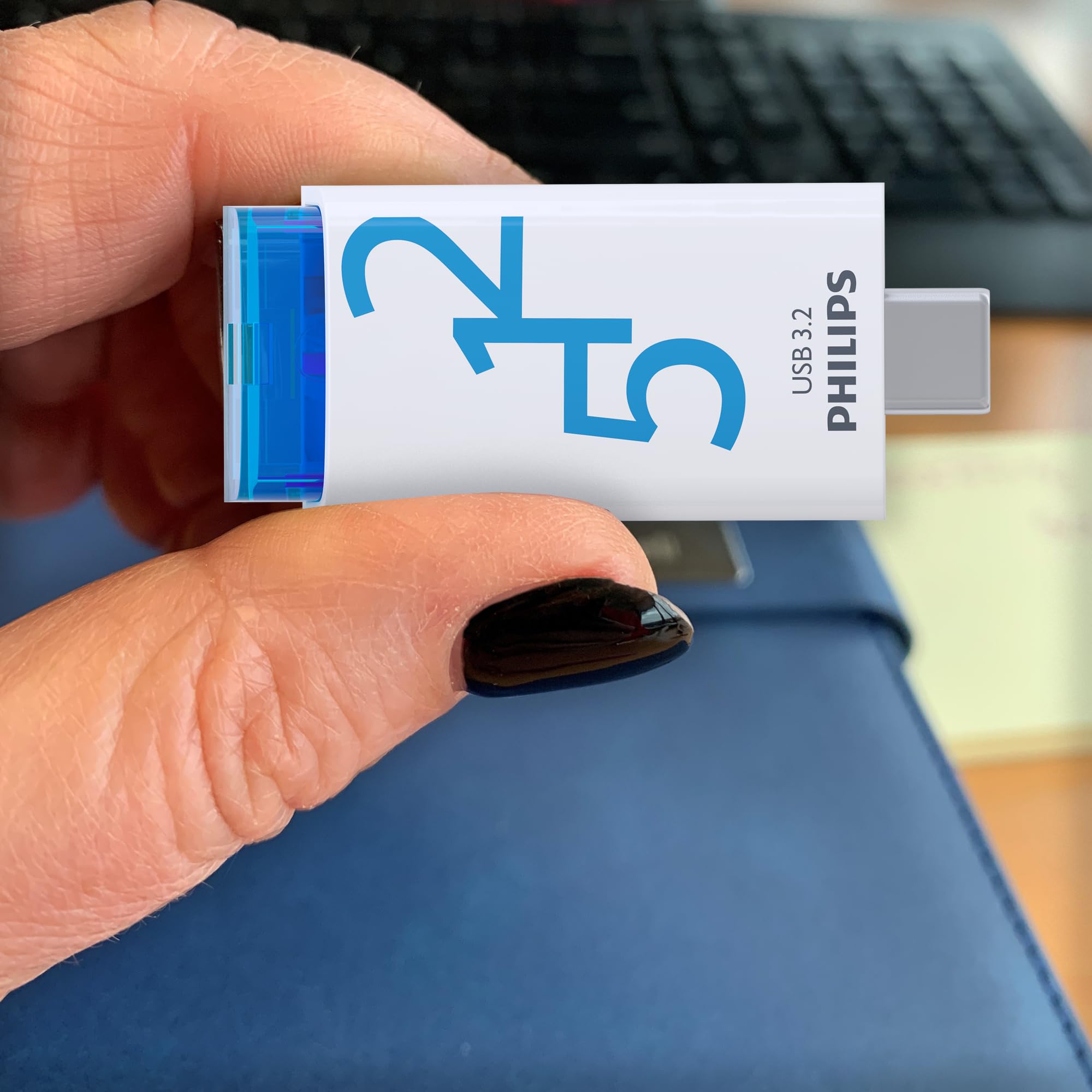 Philips Click Edition USB-C USB 3.2 Gen 1, unità flash USB 512 GB per PC, laptop, smartphone, tablet con porta USB-C, velocità di lettura fino a 120 MB/s