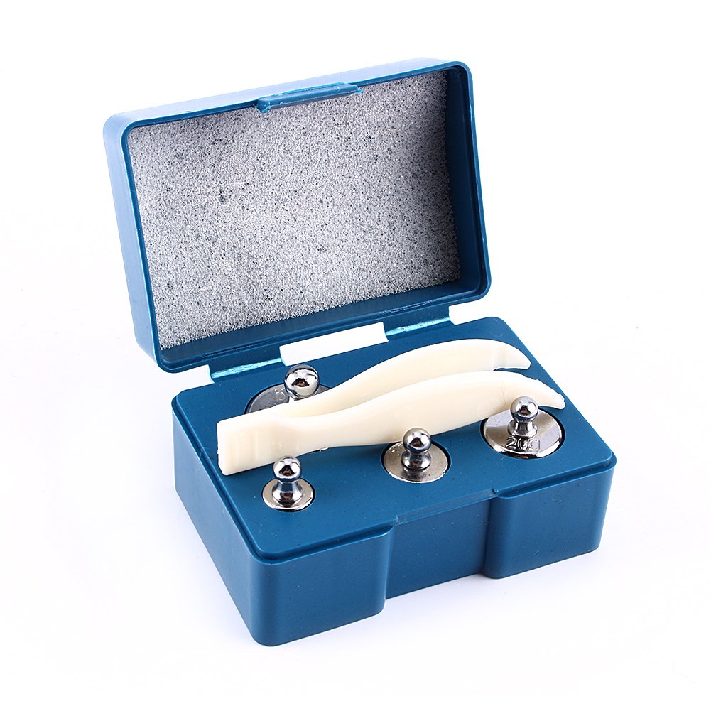 Grams Set of Calibration Weights, Set of Balance Scale Weights Set of Weights for Scale of Digital Scales and 1 Tweezers - 1 X 50g, 2 X 20g, 1 X 10g, 1 X 5g