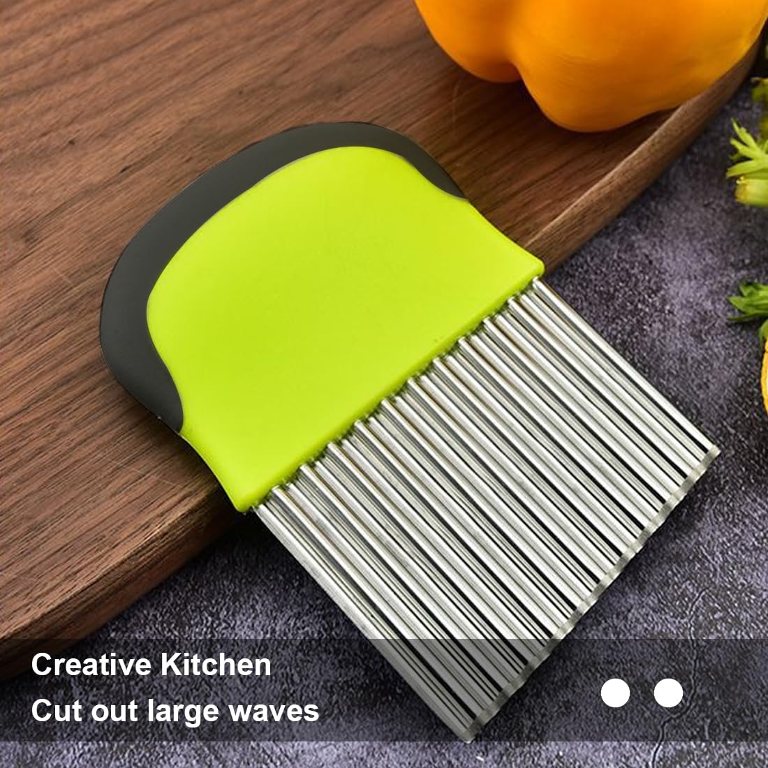 Tagliapatate A Bastoncino KXUSW - In Acciaio Inox Con Lama Ondulata, Per Patate E Verdure - Foto 10