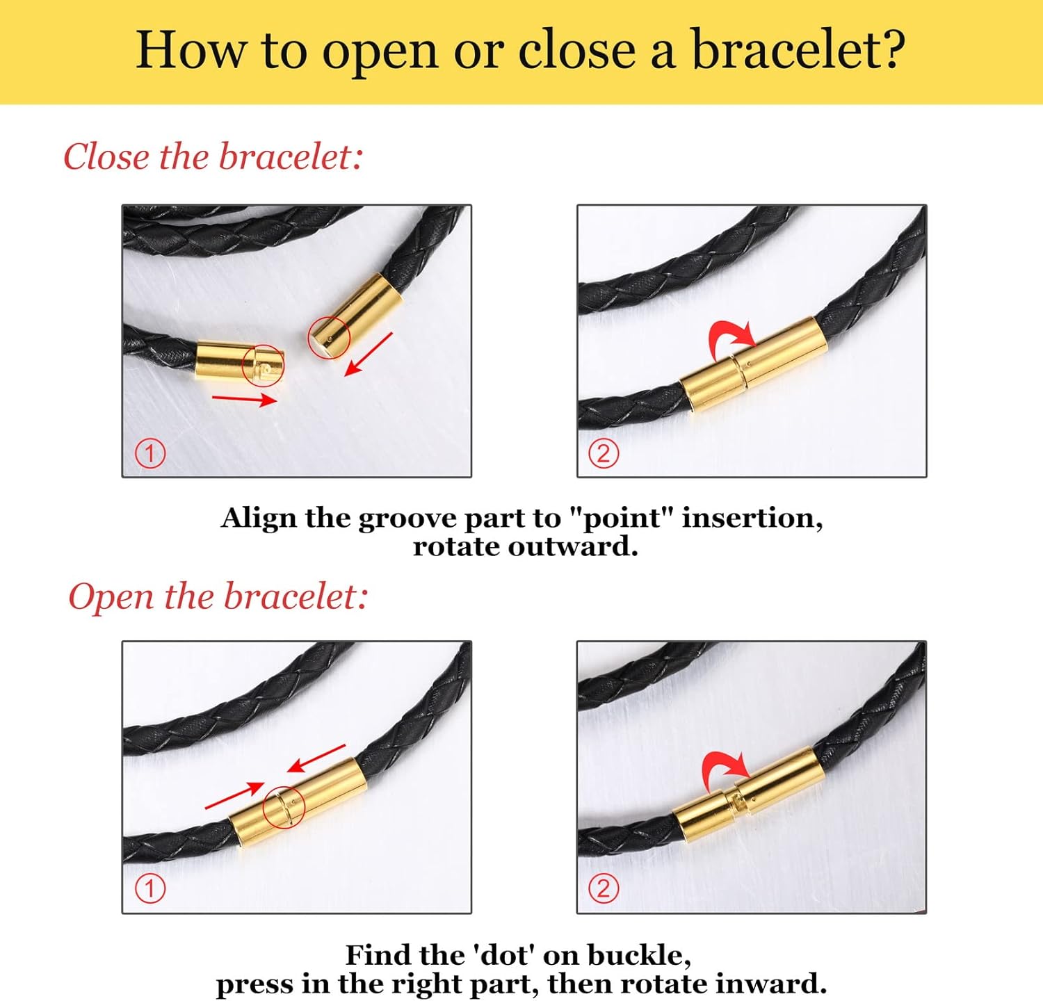 INBLUE Mens Leather Braided Bracelets with 2-6 Custom Name Beads Engraved Customized Gifts for Men Women Rope Bracelet Boyfriend Gifts Mens Jewelry