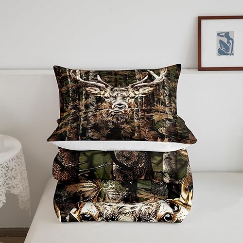 Miniatura 19 de Castle Fairy Juego de edredón con bandera estadounidense, tamaño King, ropa de cama de animales de pastor alemán para niñas y adolescentes, juego